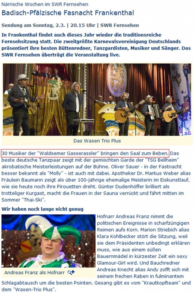 Fernsehfasnacht SWR